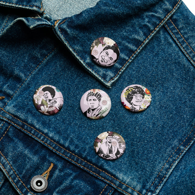 Five Fierce Foremothers Button Set