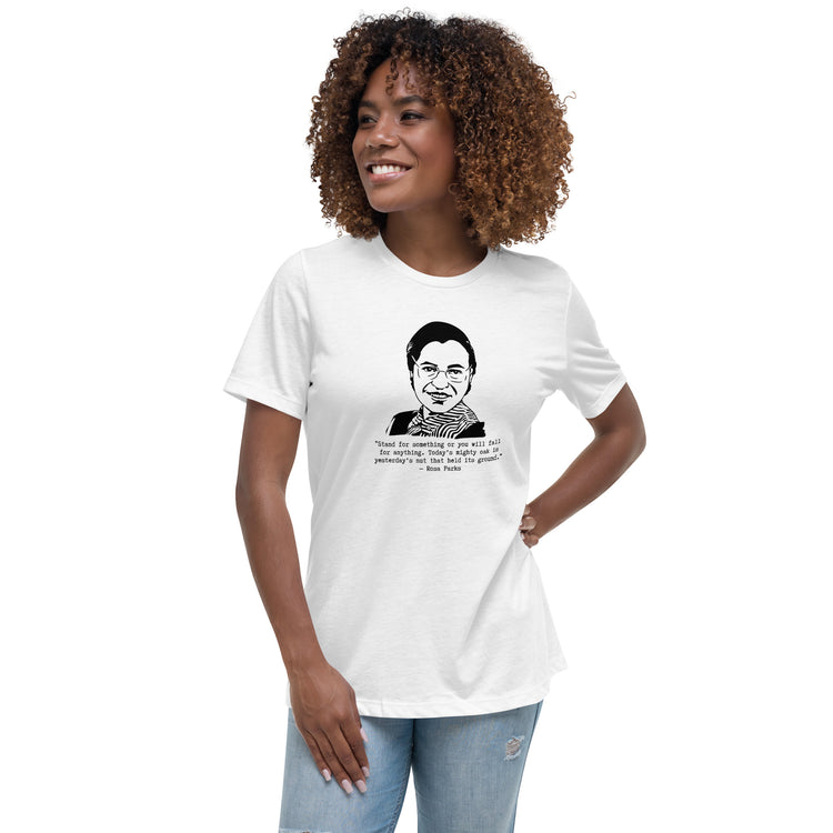 Rosa Parks "Stand for something or you will fall for anything" relaxed t-shirt